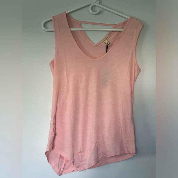 NWT pink articles of society asymmetrical tank top muscle tee size small - Picture 1 of 3